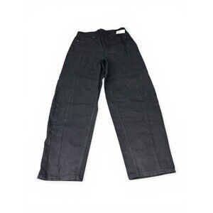 Old Navy High-Rise Barrel Leg Jeans Women's 6 Tall Black Denim NWT